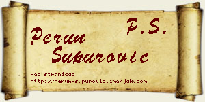 Perun Supurović vizit kartica